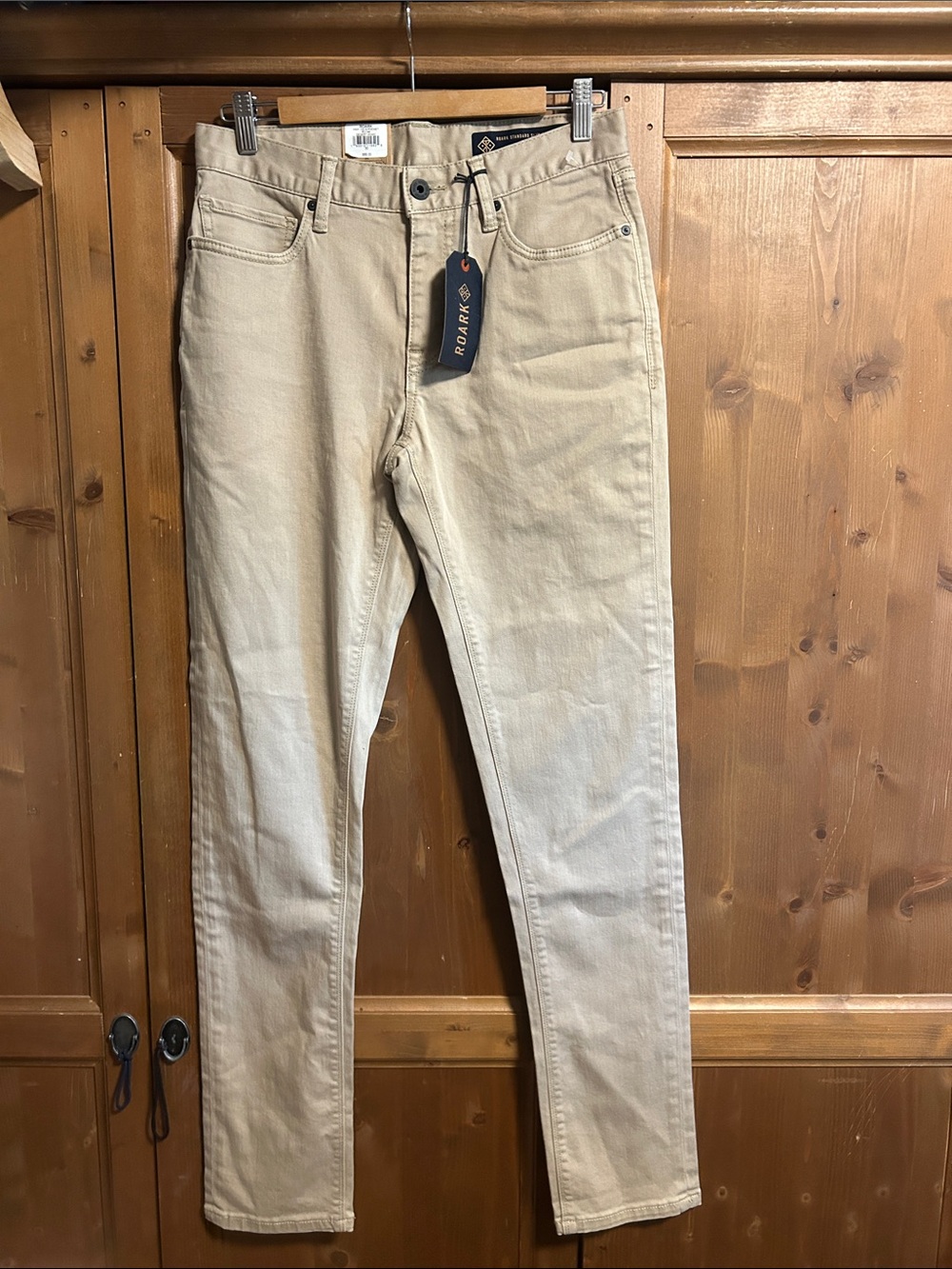 NWT Roark Hwy 133 Denim Standard Slim Fit Men's 30x34 Desert Khaki